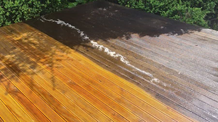 A clean timber deck in Auckland kept clear of moss and mould