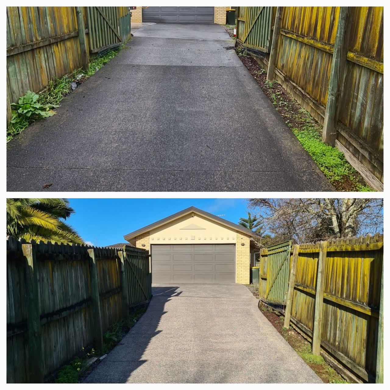 Cleaned and sealed concrete driveway in Westgate